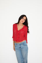 LILY TOP RED