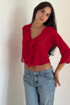 LILY TOP RED